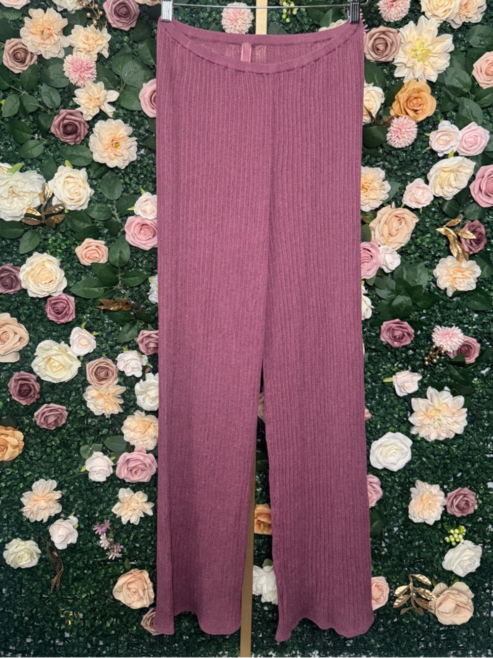SKIMS Sheer Knit Pant in Beet NWT